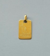 CIONDOLO Medaglia Charm "Ricordo del Battesimo" Oro Giallo 18 kt - Gr. 2,2