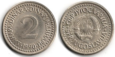 Jugoslavia 2 dinara, 1990