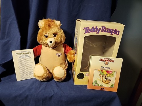 Teddy ruxpin bear 1985 world - teddy,