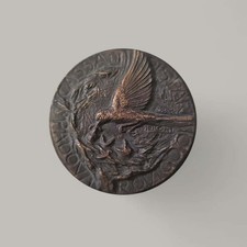 Medaglia Bronzo Arte GUIDO MERCANTI 1976 Cassa Risparmio Padova Calendario Retrò