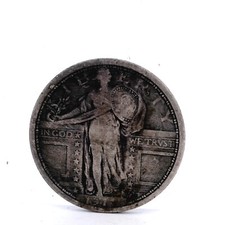 Moneta Del Quarto Di Libertà In Piedi 1917 TY 1 VG