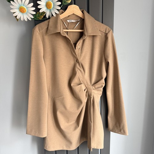 Abito camicia zara - abito, cammello