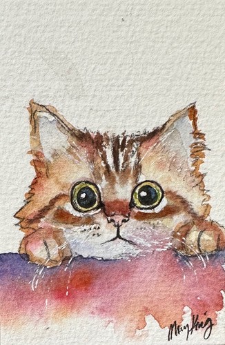 Original watercolor aceo - original,