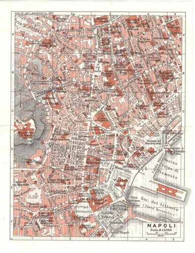 Carta geografica antica napoli - antica,