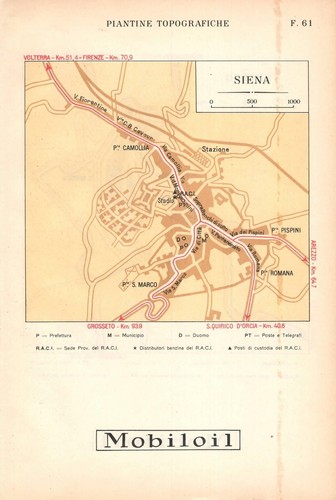 Carta geografica antica - , siena