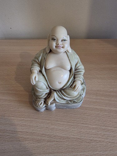 Buddha figurine green robe - buddha,