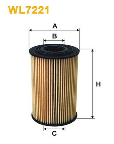 Wl7221 filtro olio - filtro, per