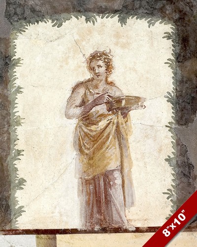 Antico affresco romano donna - antico,