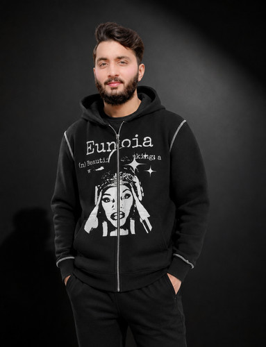 Felpa con cappuccio uomo - , full