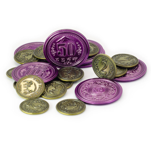 Metal coins set - set, scythe