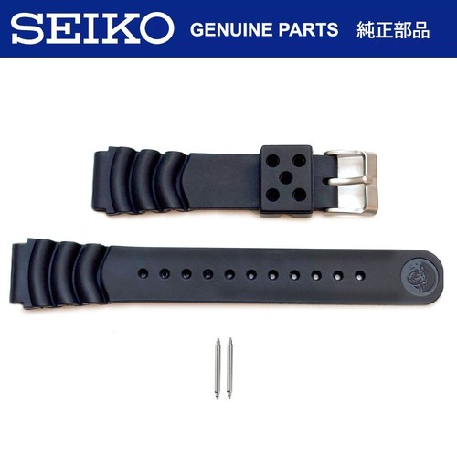 Seiko 4hx0jb black rubber 20mm - seiko,
