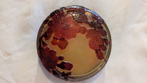 Antica scatola polvere vetro - polvere,