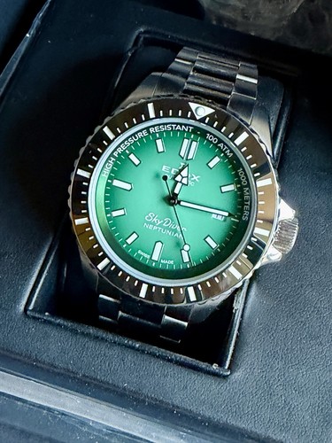 Edox skydiver neptunian verde - skydiver,