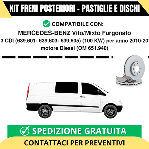 Kit freni posteriori - kit,