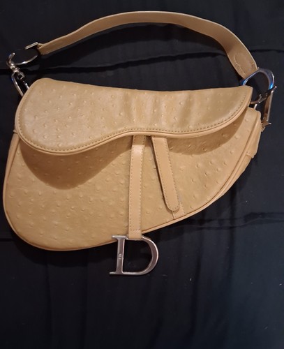 Dior beige saddle shoulder - beige,