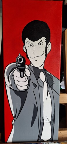 Lupin iii quadro dipinto - iii,