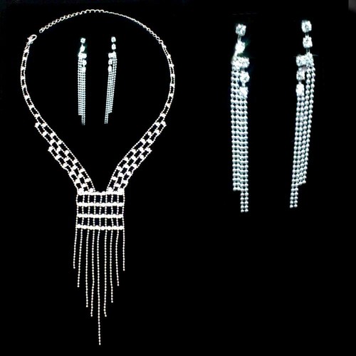 Set gioielli strass sposa - set, da