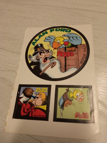 Foglio adesivi alan ford - adesivi, corno