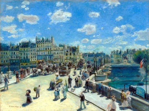 Quadro auguste renoir pont - auguste,