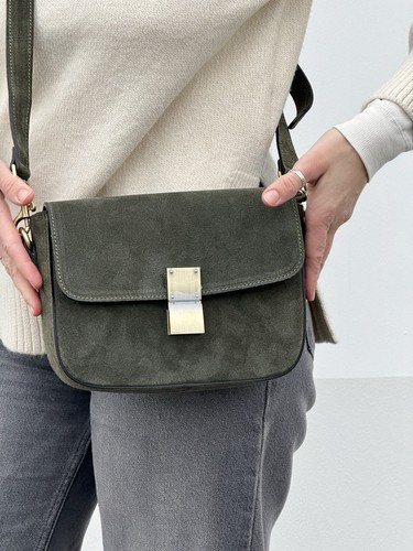 Borsa pelle scamosciata - borsa,