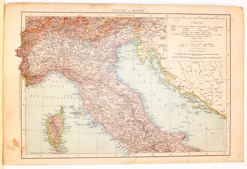 Carta geografica antica italia - geografica,