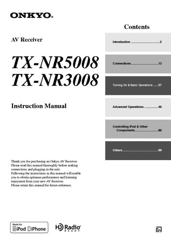Onkyo integra nr3008 - onkyo, tx-nr3008