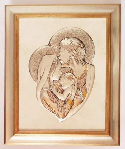 Icona sacra famiglia - sacra, argento