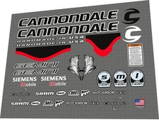 SET DECALCOMANIE CANNONDALE GEMINI DH 2005