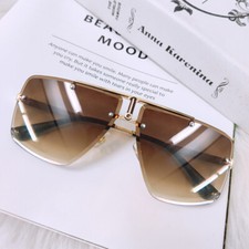 Occhiali da sole pilota quadrati moda OVERSIZE uomo guida outdoor occhiale nuovi