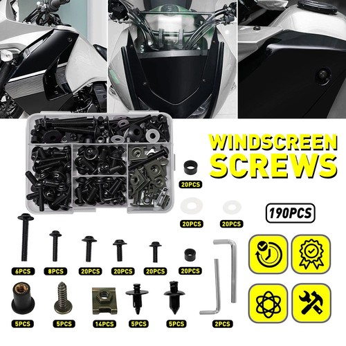 190pcs black fairing - 190pcs, bolts
