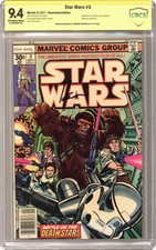 Star Wars #3 1st Stampa CBCS 9.4 Newsstand Witnessed Sig Chaykin 1977