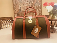 PAPWORTH "Buckden" borsa da medico Gladstone in pelle/tela / borsa da viaggio - Inghilterra