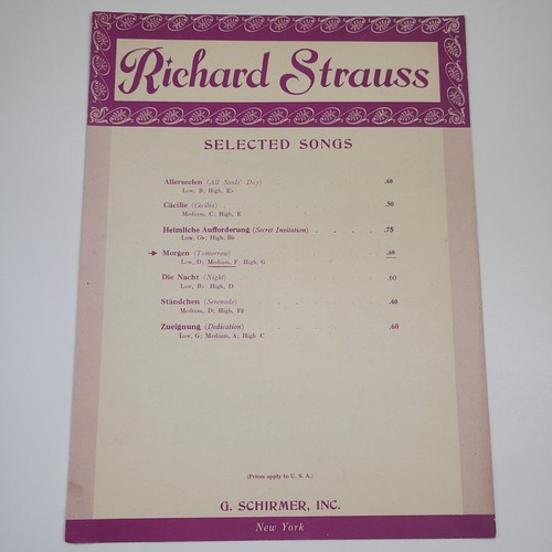 Richard strauss morgen - richard, 'morgen'