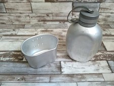 SET BORRACCIA + GAVETTA MILITARE ESERCITO ORIGINALE ALLUMINIO MILITARIA