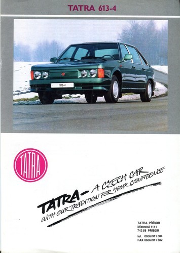 Tatra 613 brochure opuscolo - tatra, brochure/opuscolo