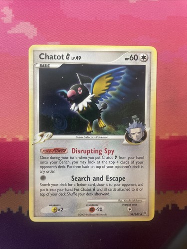 Pokemon card chatot platinum - card,