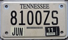 TARGA Originale Americana moto TENNESSEE  Disponibili le targhe di tutti gli USA