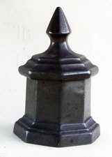 Antique Heavy English Pewter Tobacco Jar & Lid Octagonal Antique Georgian Period