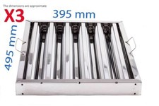 3x Filtro Deflettore Grasso a