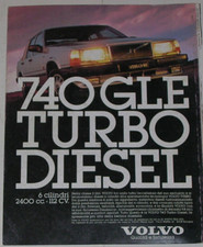 Advert Pubblicità 1986 VOLVO