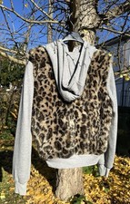 Felpa in pelliccia sintetica leopardata tg. S