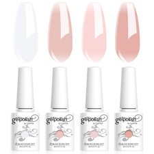 Vishine smalto gel semipermanente 4 colori trasparente bianco latte rosa smalto