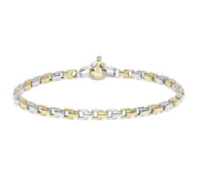 BARAKA bracciale uomo oro bianco e giallo 18 kt 750 BR31401 20 cm kardano