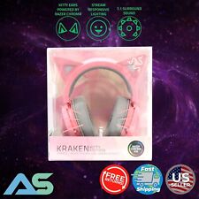 ? Razer Kraken Quartz Chroma Cuffie da Gioco USB con Audio THX - Edizione Kitty