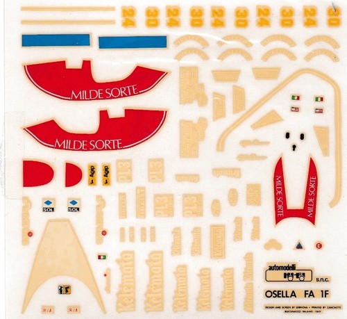 Decal osella alfa - alfa, romeo