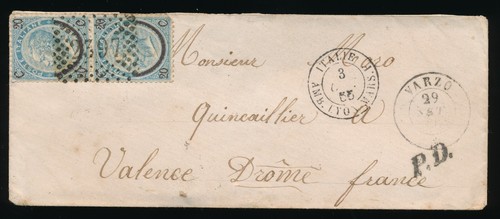 1865 storia postale coppia - storia,