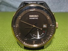Orologio da polso automatico Seiko Kinetic Black Skeleton 5M84 0AC0 serie lusso