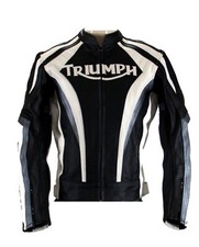 Nuova giacca in pelle da corsa Triumph Motorrad, giacca in pelle da motociclista