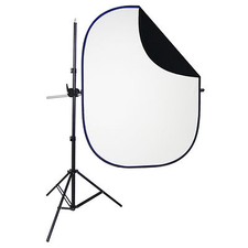 Kit DynaSun Cavalletto Stativo con Braccio Giraffa e Fondale Bianco Nero 150x200