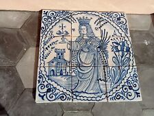 Vecchio pannello di maioliche siciliane (Mattonelle)